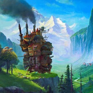 Wandelndes Schloss - Mousepad