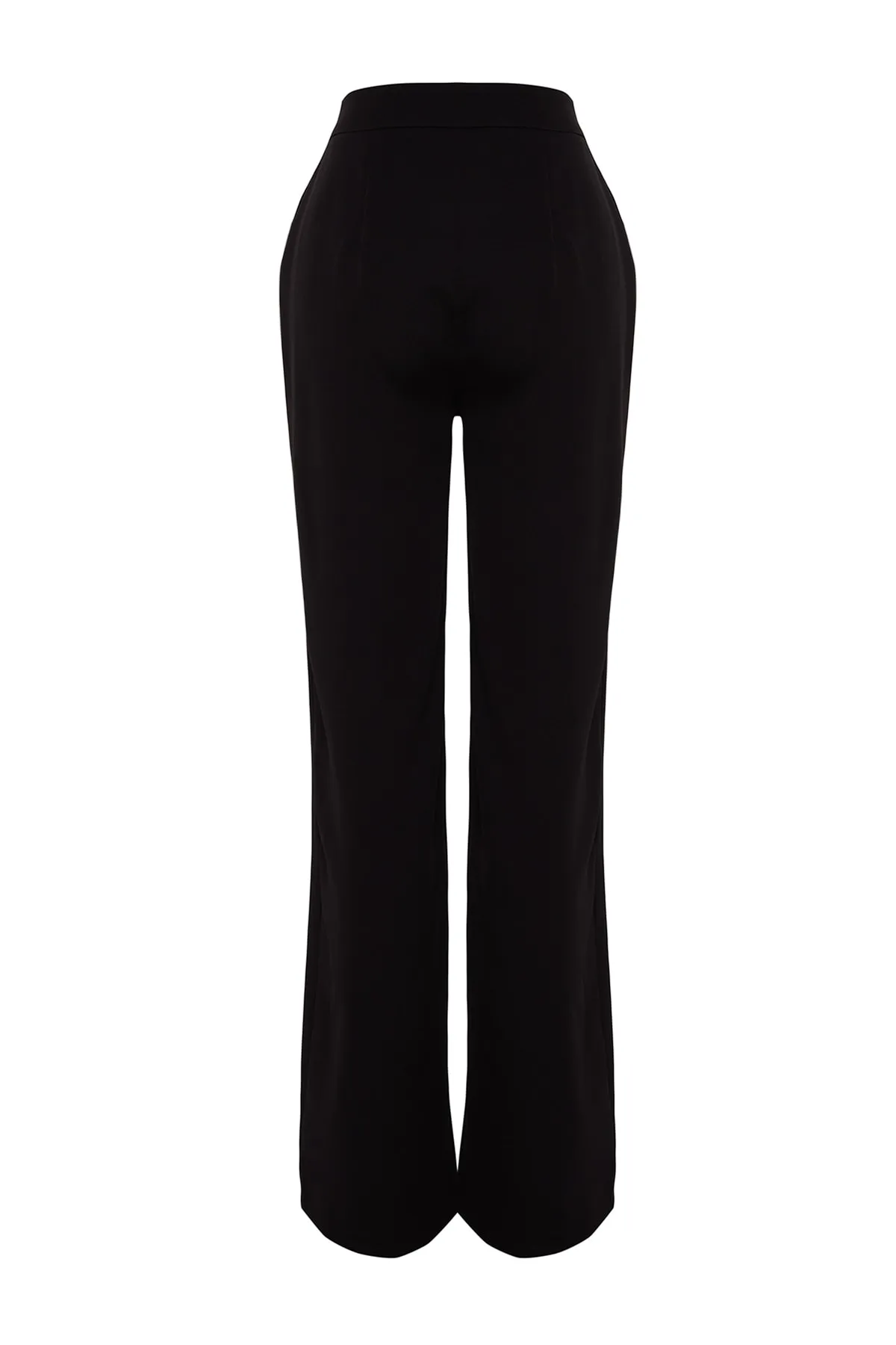 Trendyol Collection  Schwarze gewebte Hose mit Röhrenbeinen TPRAW22PL0402