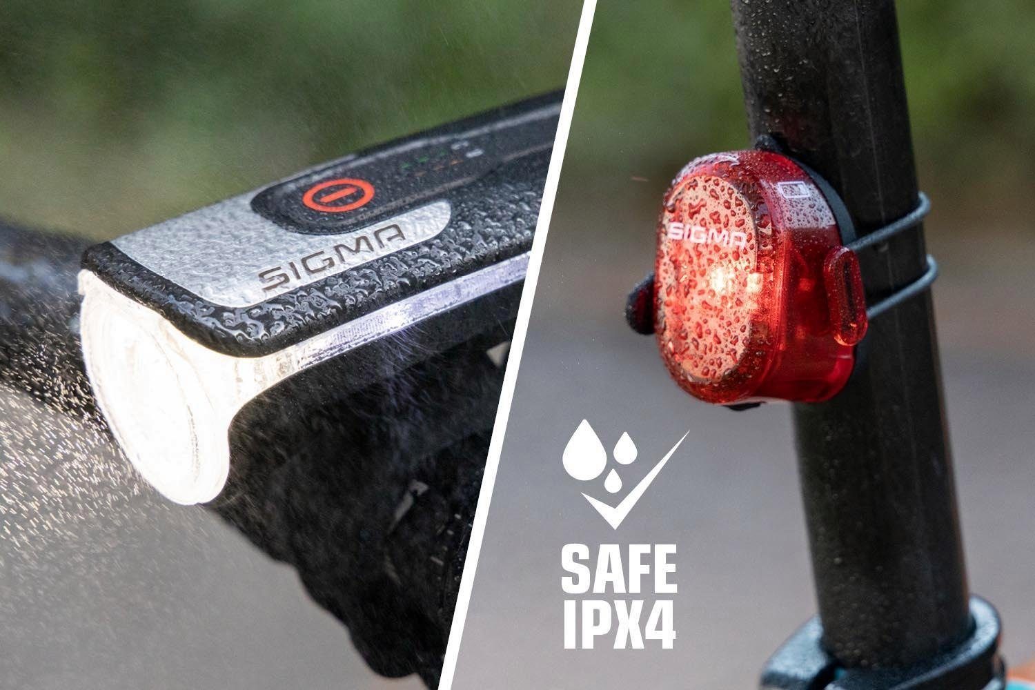SIGMA SPORT Fahrradbeleuchtung AURA 80 USB / NUGGET II K-Set