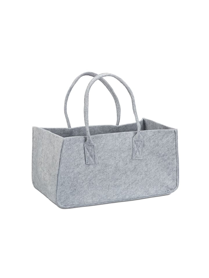 relaxdays 2x Kaminholztasche in Grau - (B)25 x (H)25 x (T)50 cm günstig kaufen onesize