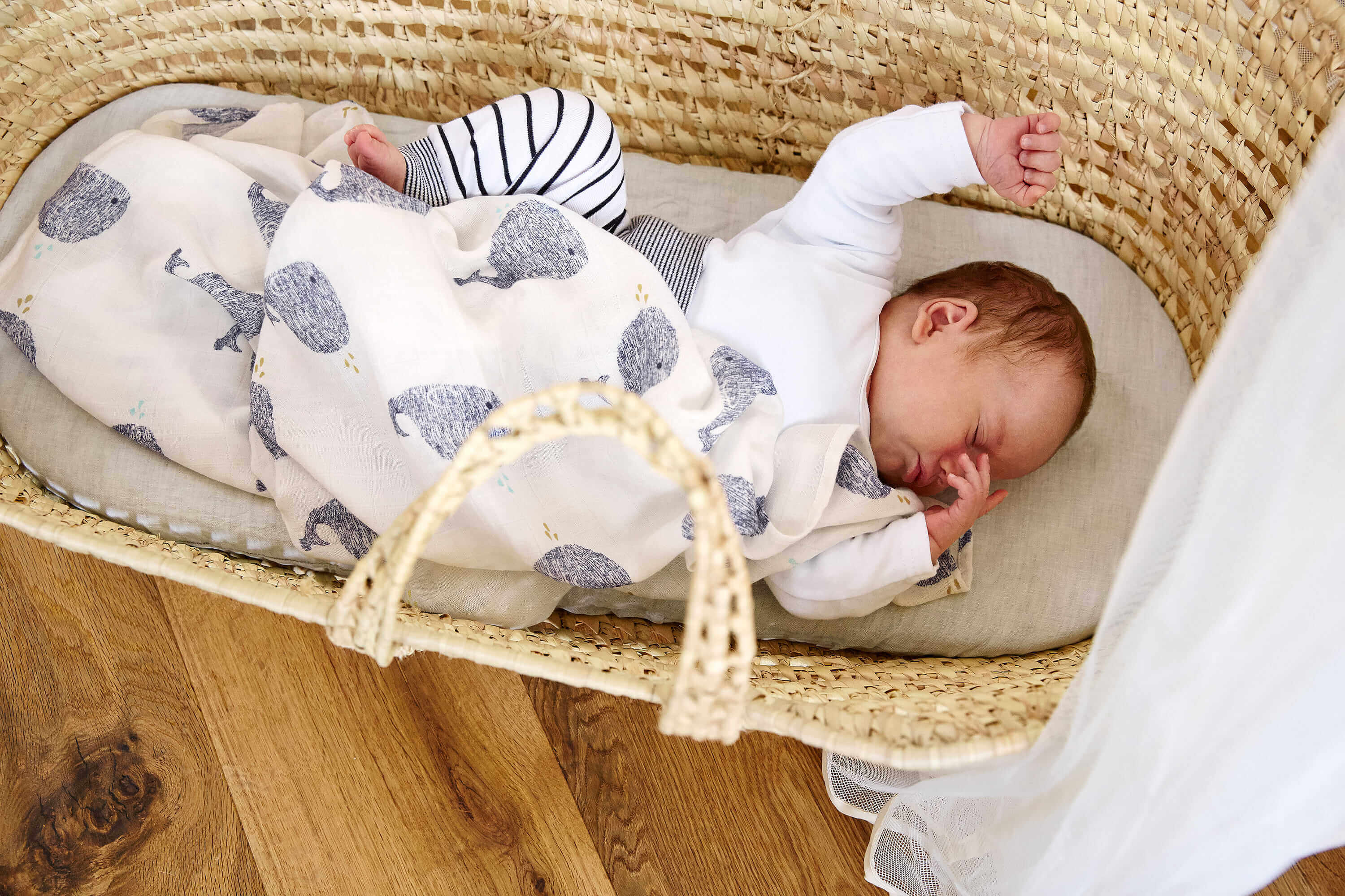 Mulltücher (3 Stk) - Heavenly Soft Swaddle L, Little Water Whale