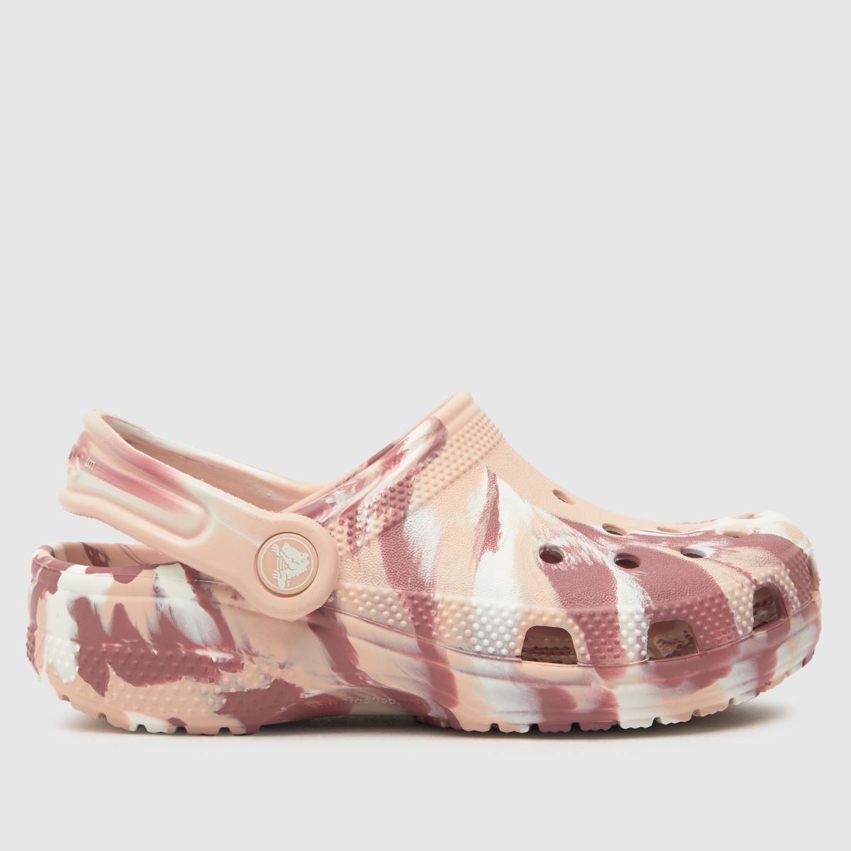 Crocs rózsaszín multi classic márványos klumpa lány junior szandál