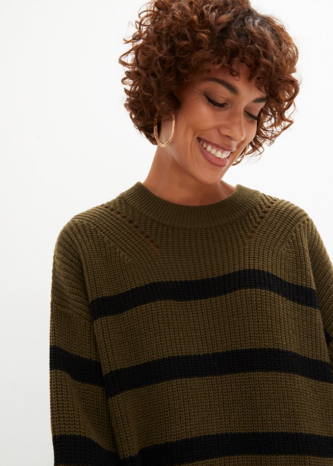 Wollpullover mit lockerer Passform