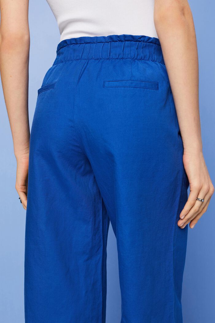 Leinen-Baumwolle-Culotte mit Bindegürtel