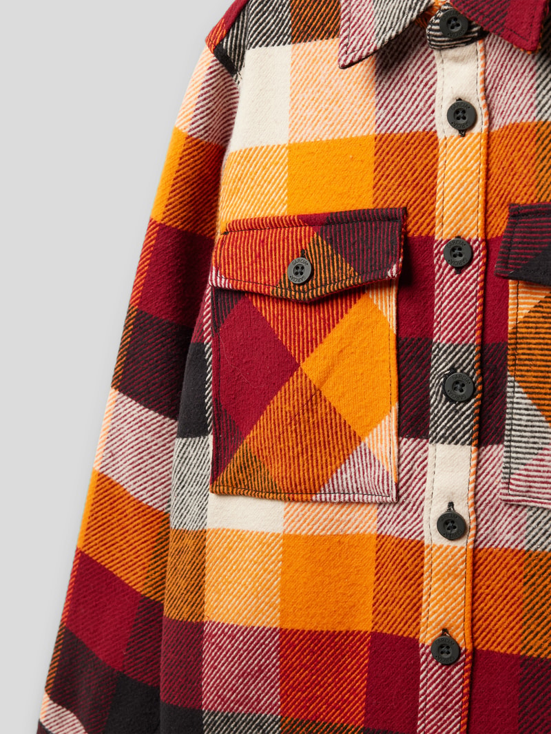Overjacket mit Brusttaschen Modell 'CHECK' in rot