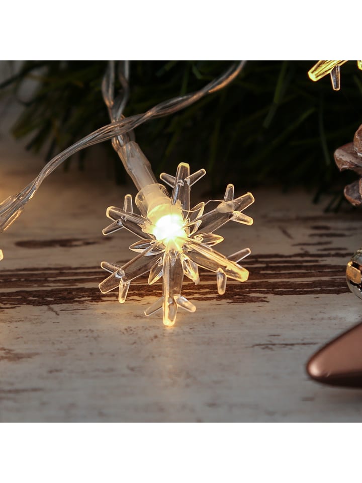 MARELIDA LED Lichterkette Schneeflocken L: 2m in transparent günstig kaufen onesize
