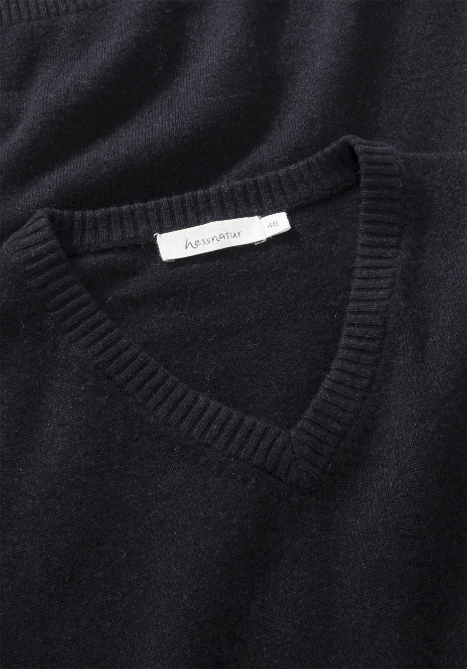 V-Pullover aus Schurwolle mit Kaschmir