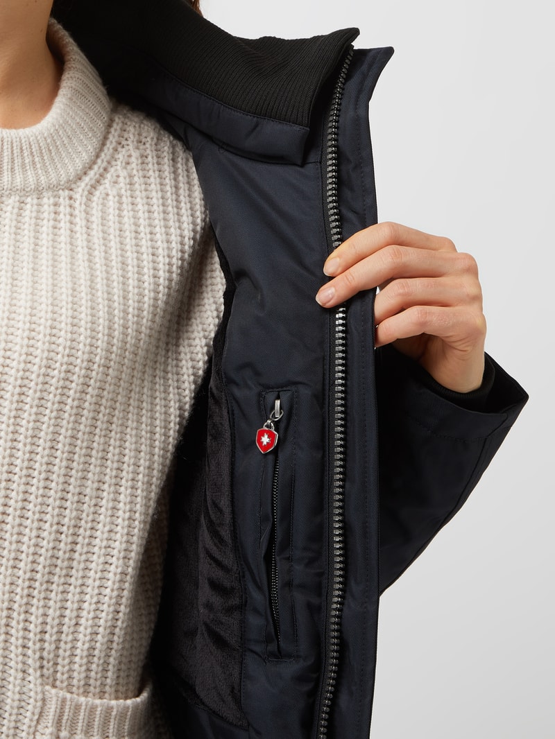 Schneezauber 66 Funktionsjacke mit Webpelz - wattiert in marineblau