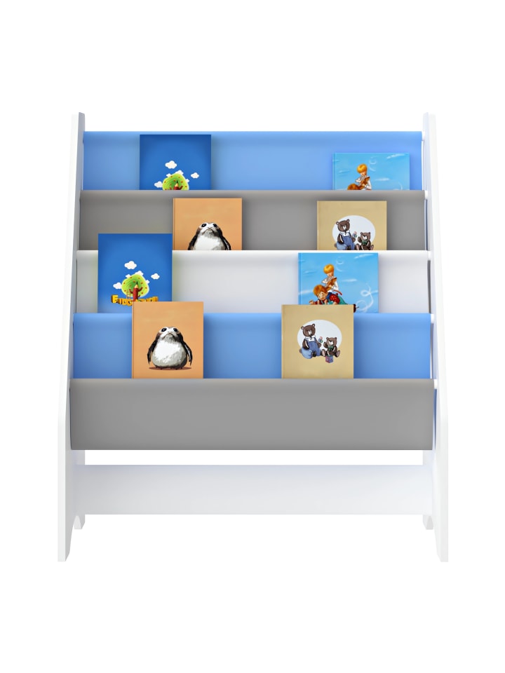 en.casa Kinderregal Fisterra in Blau (H)74cm (B)62cm (T)29cm günstig kaufen onesize