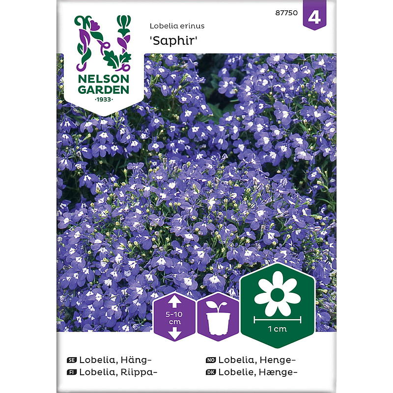 Nelson garden Frø Lobelia Henge-, Saphir, blå