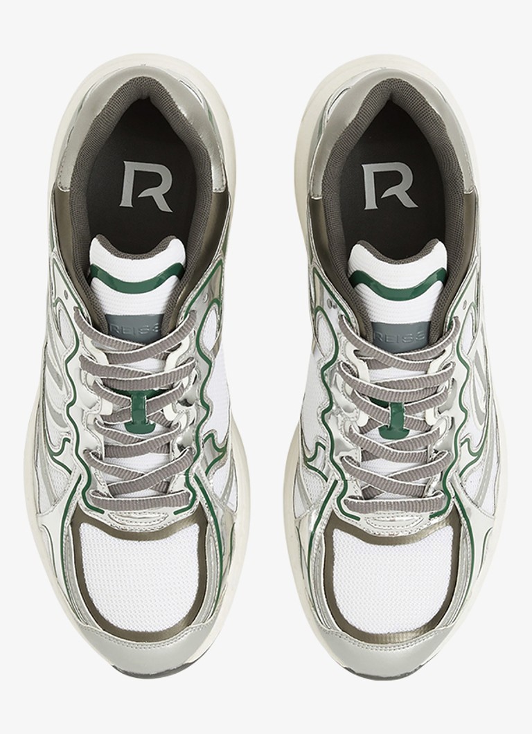 Sneakersy Reiss Volt z detalami z nubuku