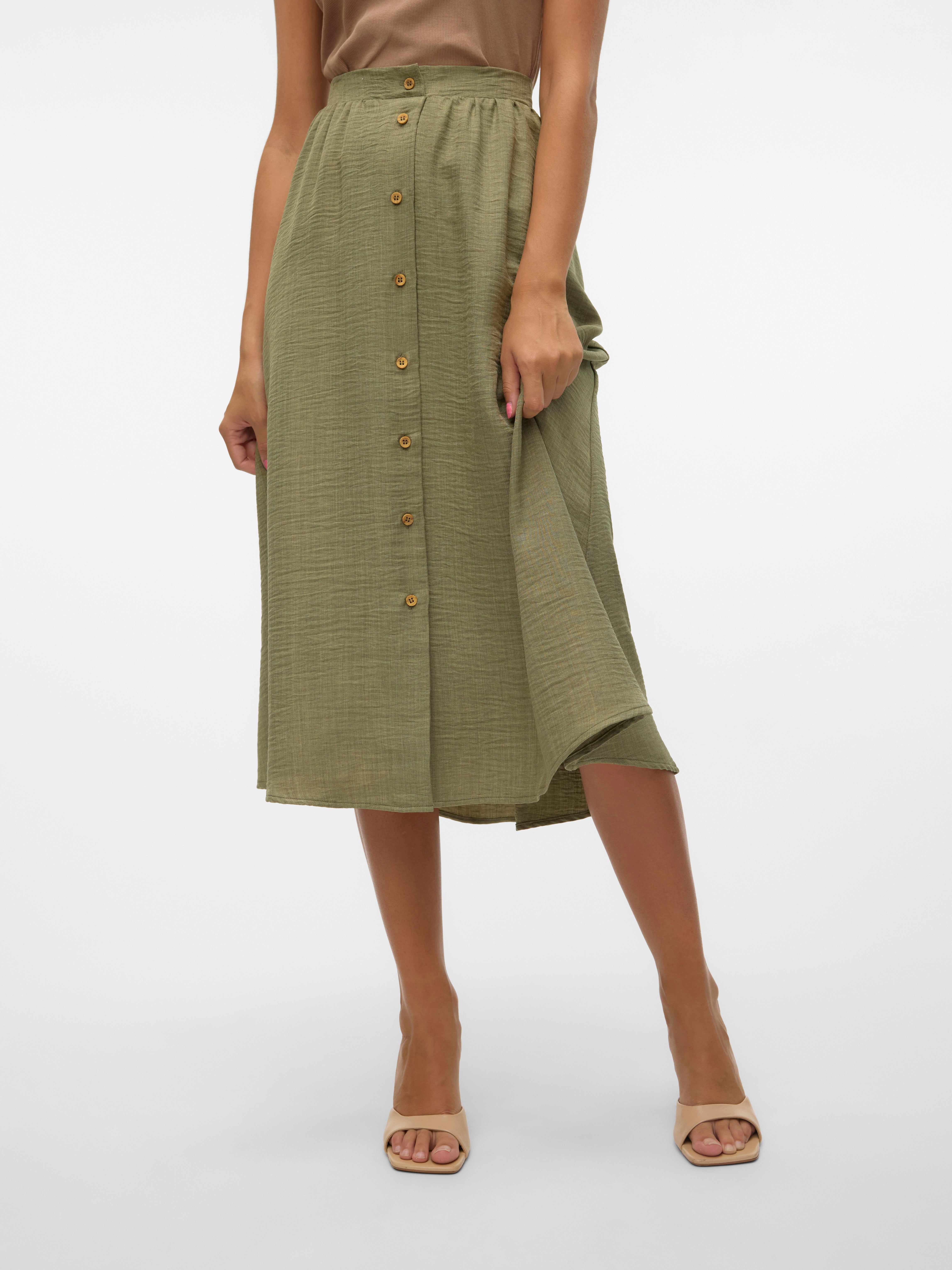VMMELANEY Hohe Taille Langer Rock