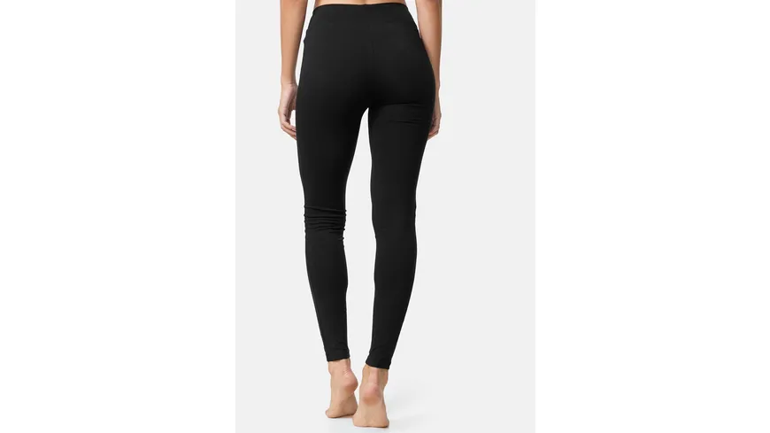 NUR DIE Damen Leggings Baumwolle 100 DEN schwarz