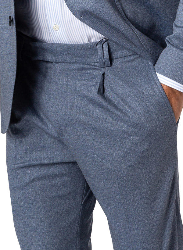 CINQUE, Bundfaltenhose Cisand, Mikrofaser, blau meliert