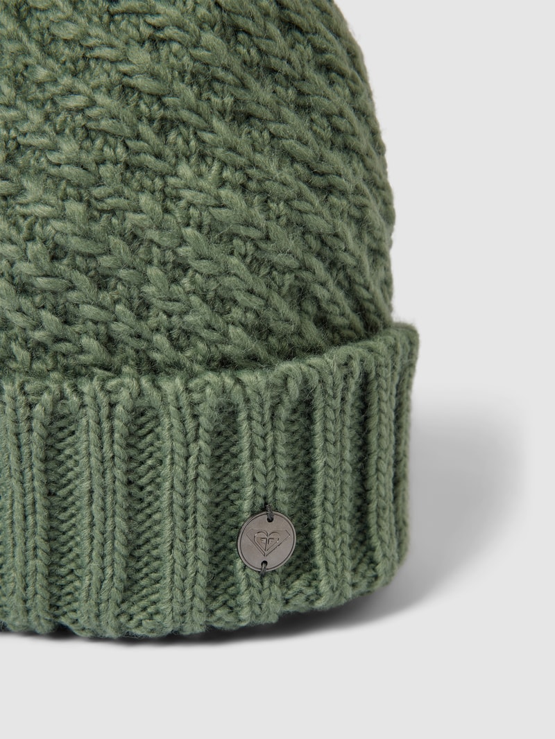 Mütze in Strick-Optik in khaki