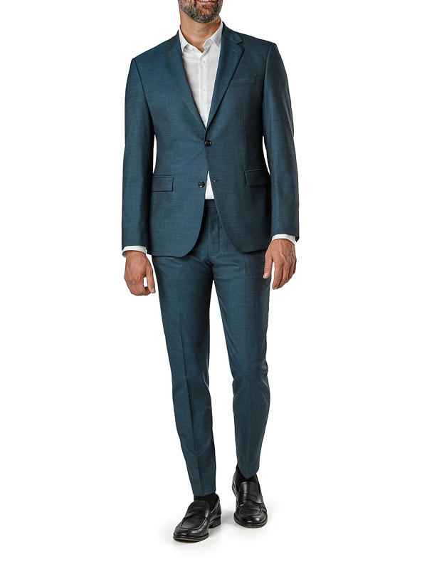 Strellson, Anzug Aidan-Melwin, Slim Fit, Woll-Stretch, türkis meliert