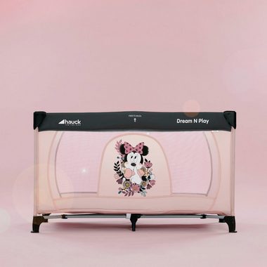 Hauck Baby-Reisebett Dream N Play - Minnie Sweetheart, inkl. Transporttasche