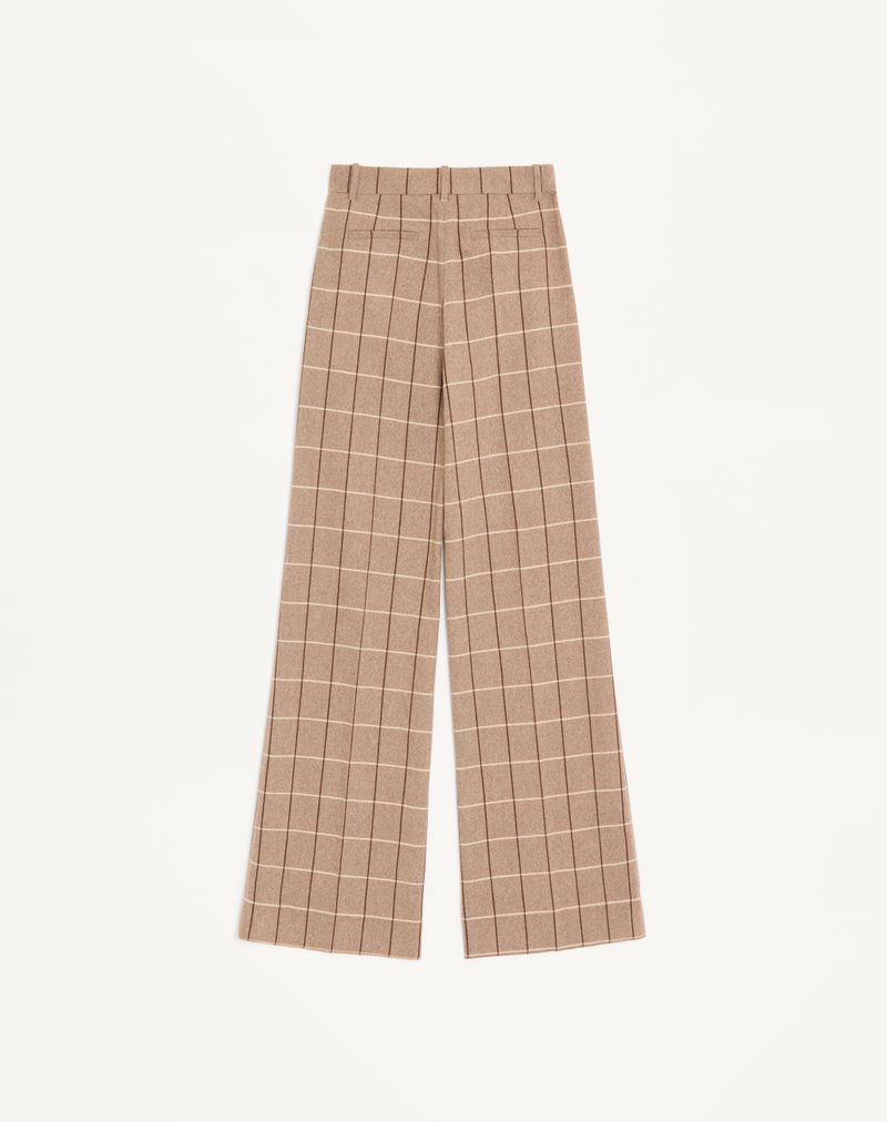 Wollen broek met ruitpatroon