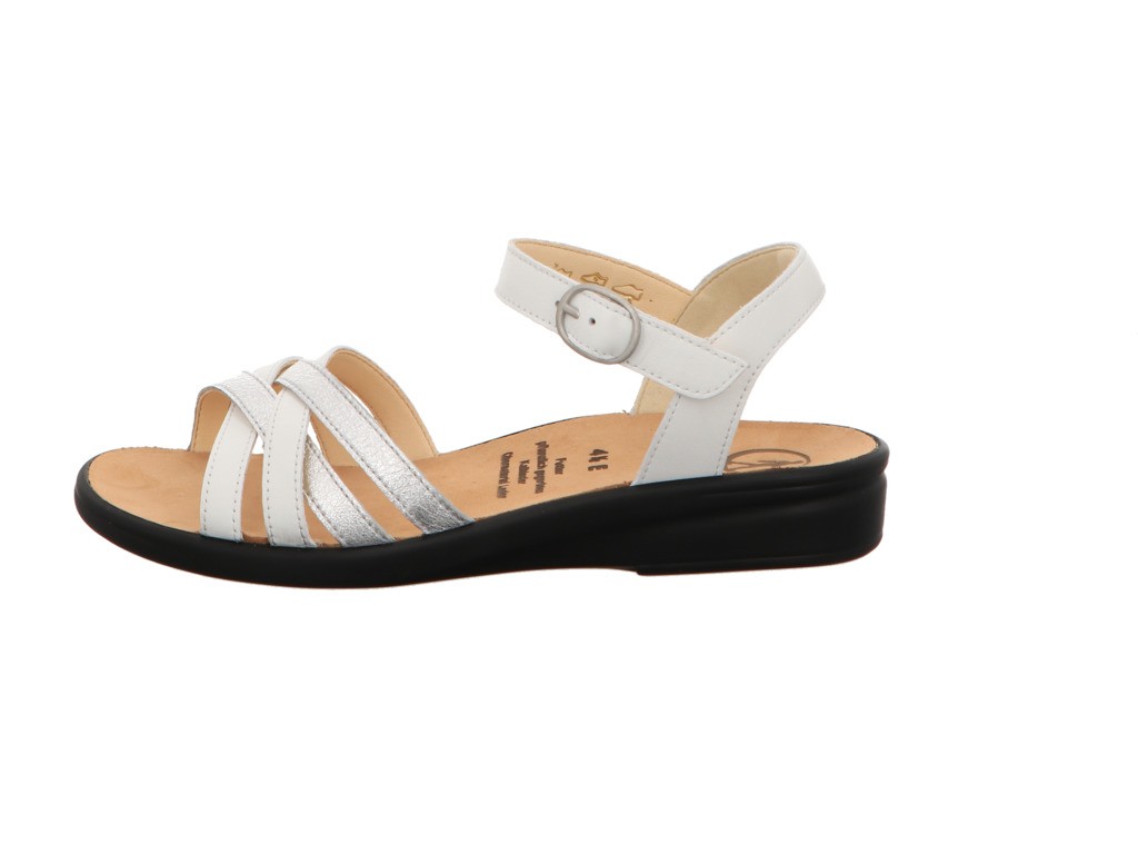 GANTER Komfort Sandalen weiss Sonnica E MILK SILVER Leder