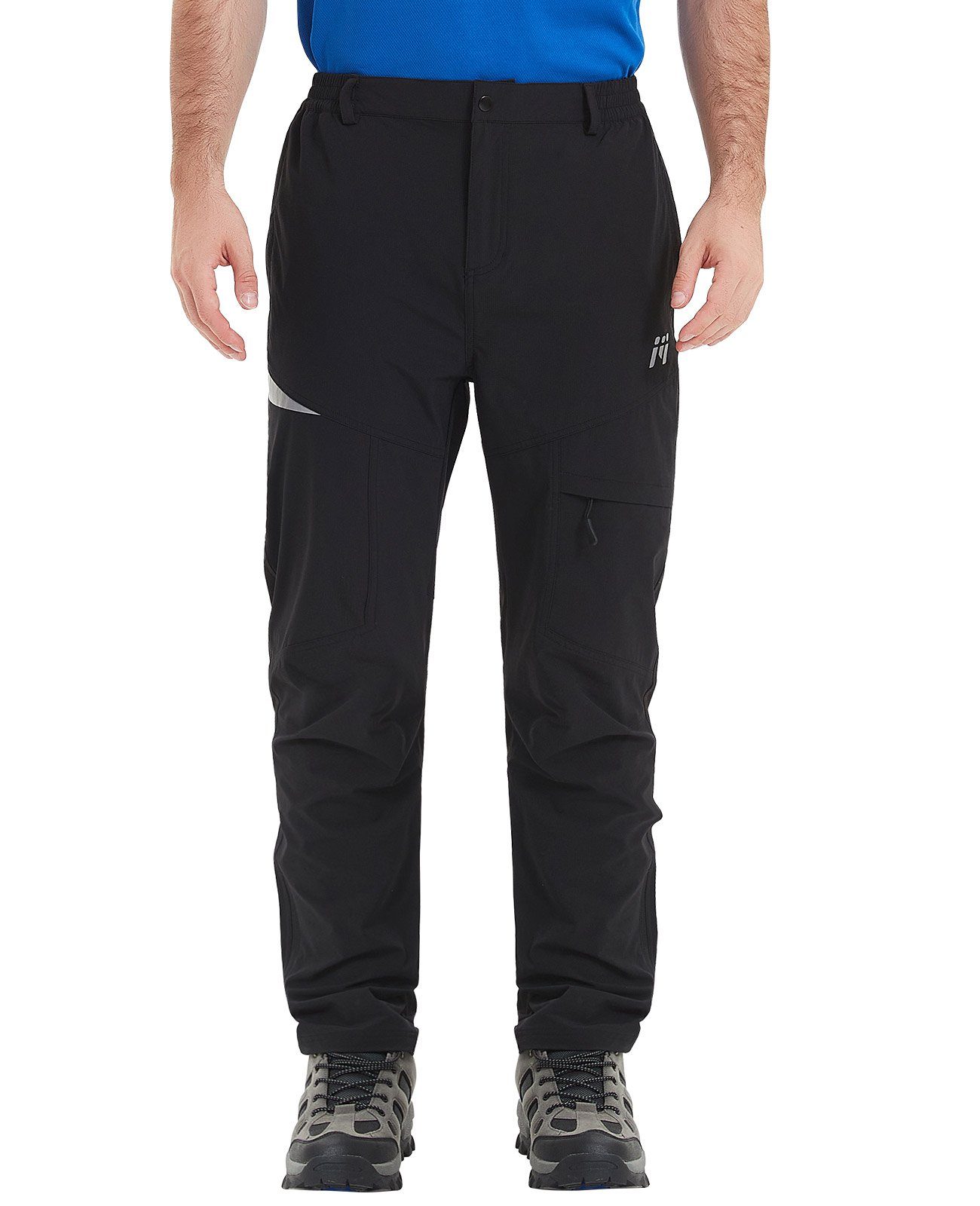 MEETYOO Fahrradhose Herren Lang Fahrradhose Radlerhose (Softshellhose,Trekkinghose,Outdoorhose, Freizeithose, Laufhose, Herbst-Winter Radfahren MTB Hose) Sport, Radfahren, Wandern, Outdoor, M-3XL