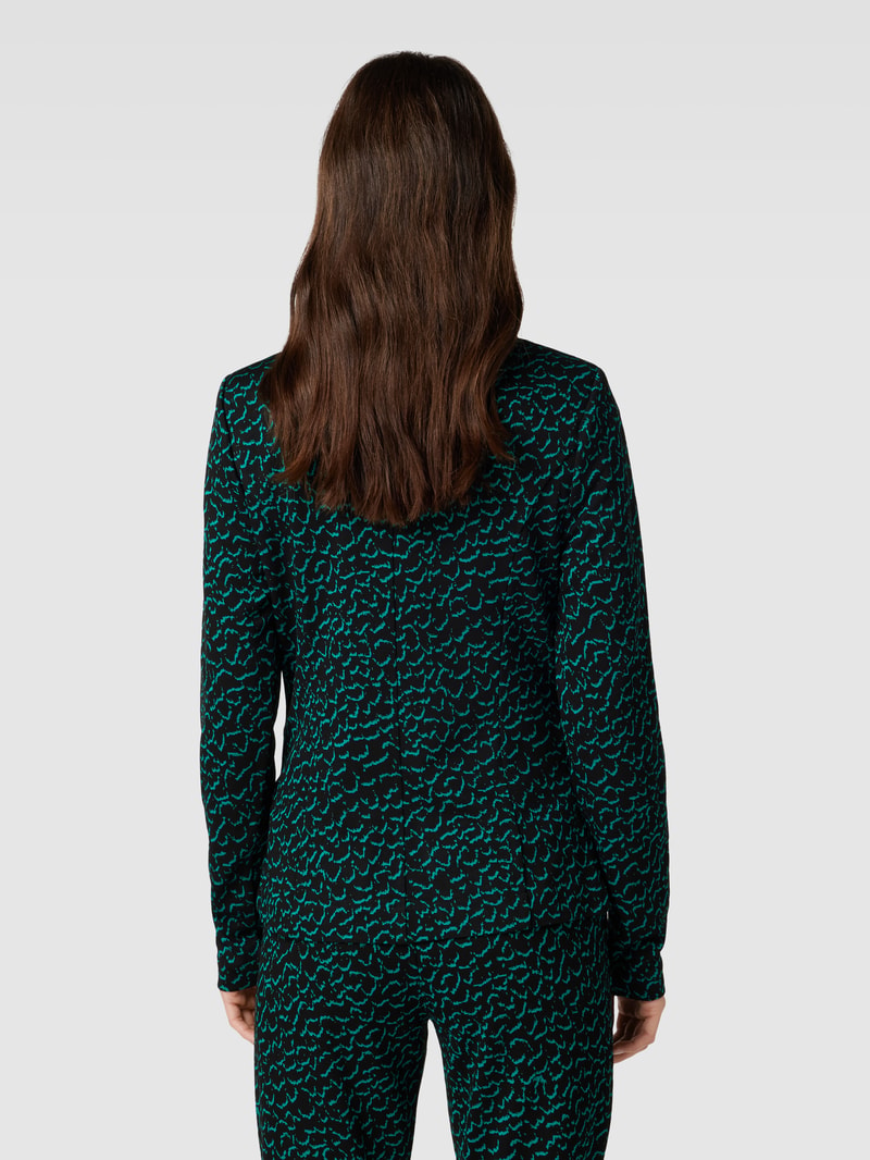 Blazer mit Allover-Muster Modell 'Kate' in schwarz