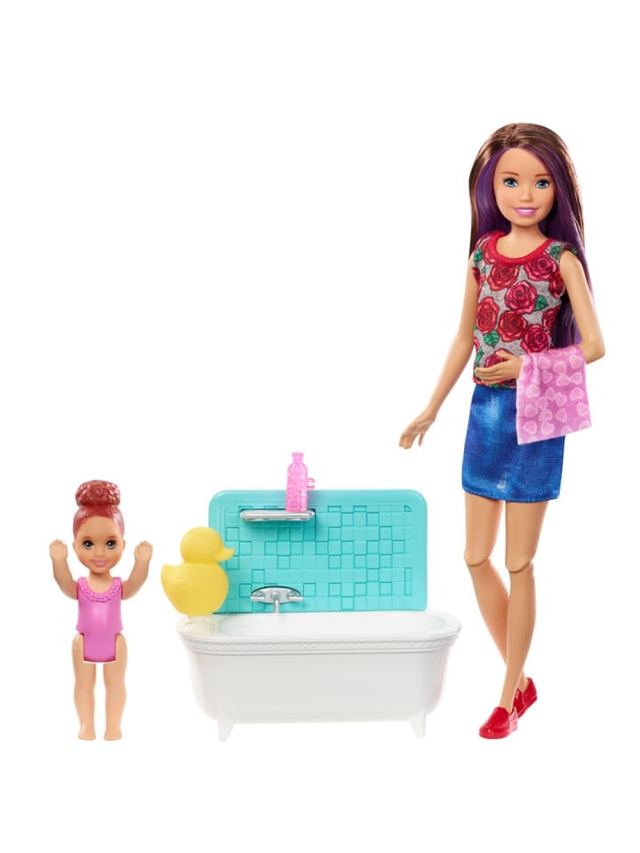 Barbie Puppe & Bad Spiel-Set | Barbie | Skipper Babysitter | Mattel FXH05 günstig kaufen onesize