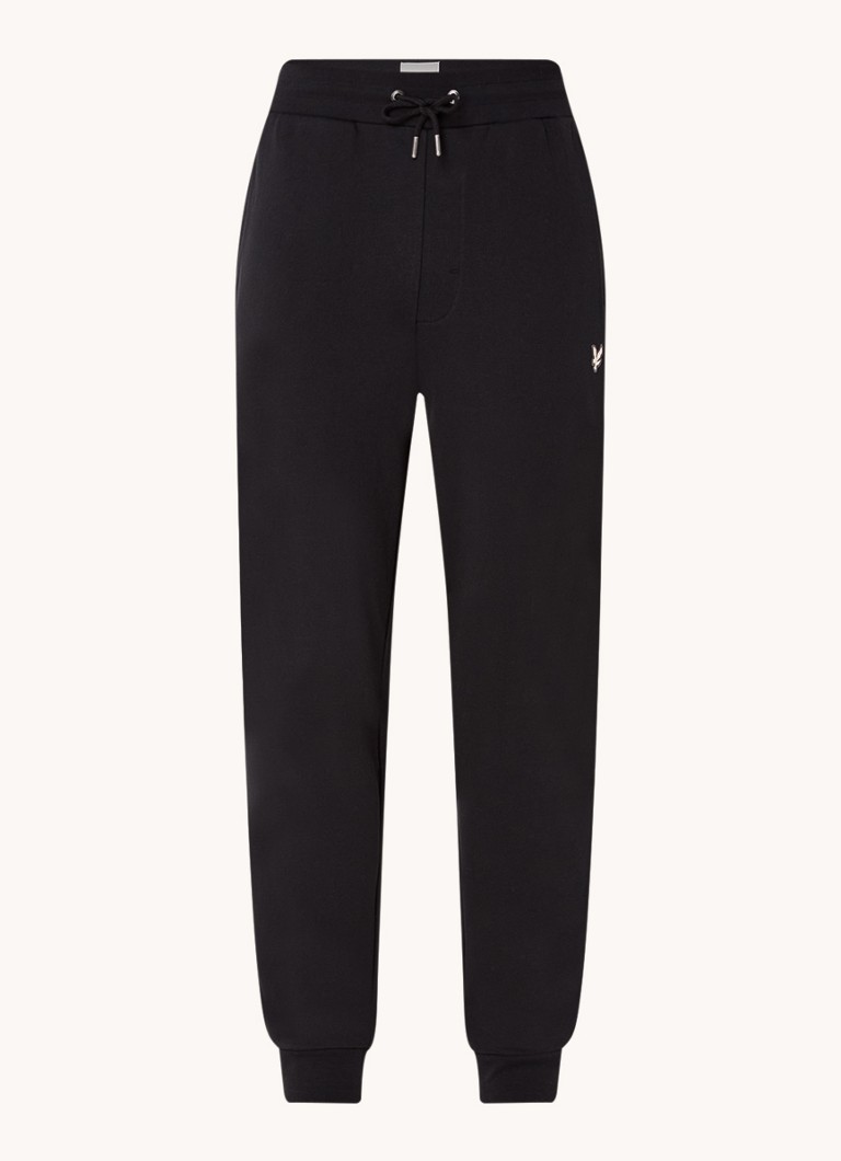 Lyle & Scott zúžené tepláky z organickej bavlny s logom a bočnými vreckami