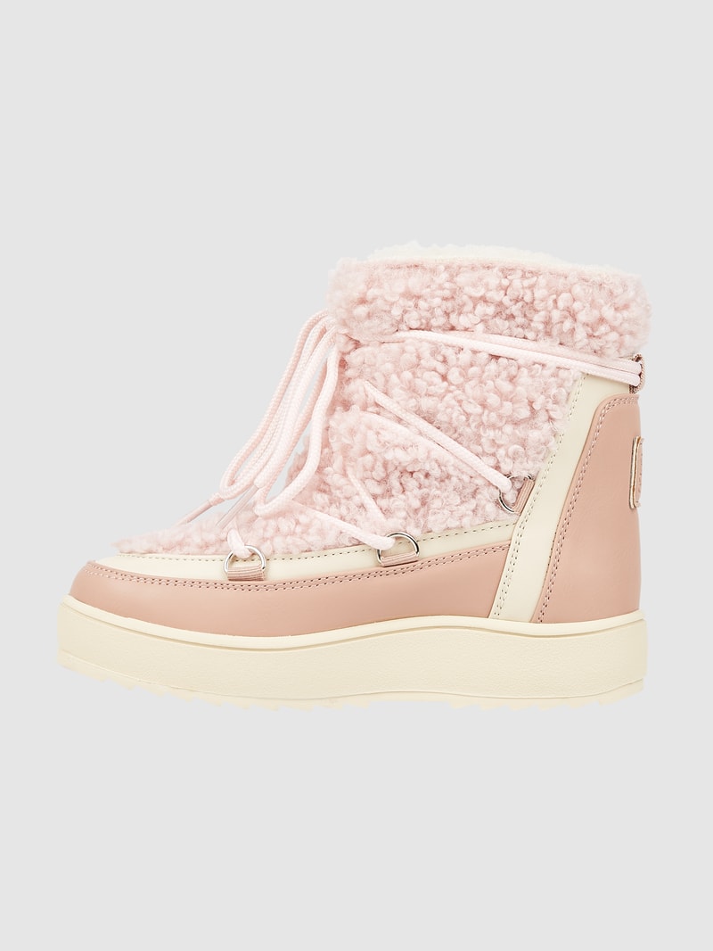 Boots mit Teddyfell in rosé