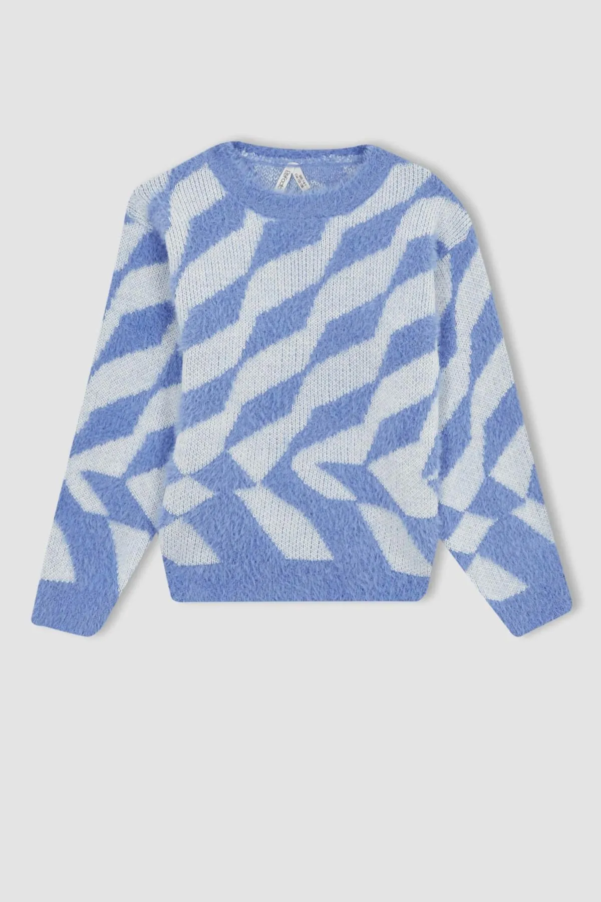 DeFacto  Strickpullover für Mädchen mit normaler Passform und Rundhalsausschnitt