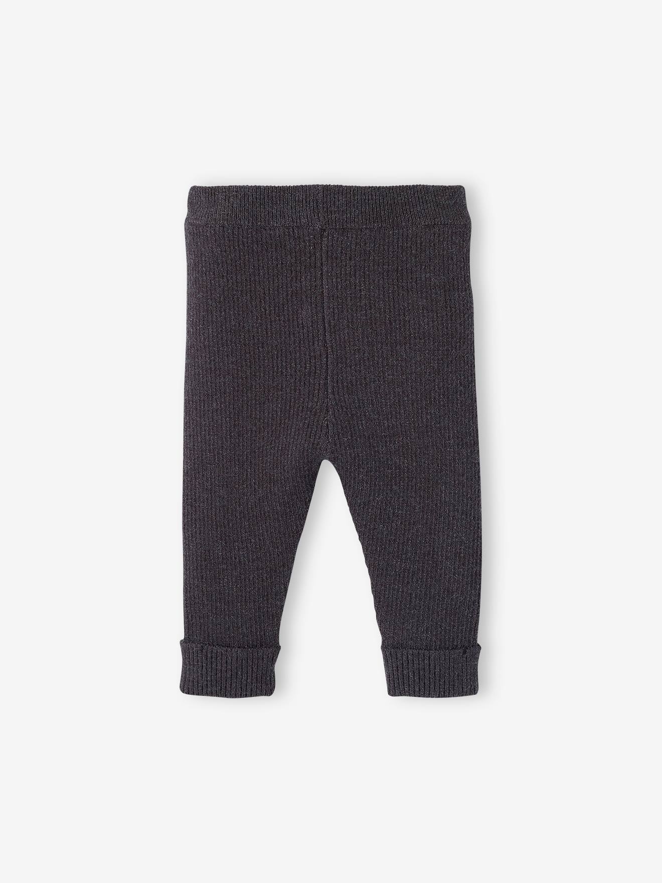 Legging bébé en tricot gris