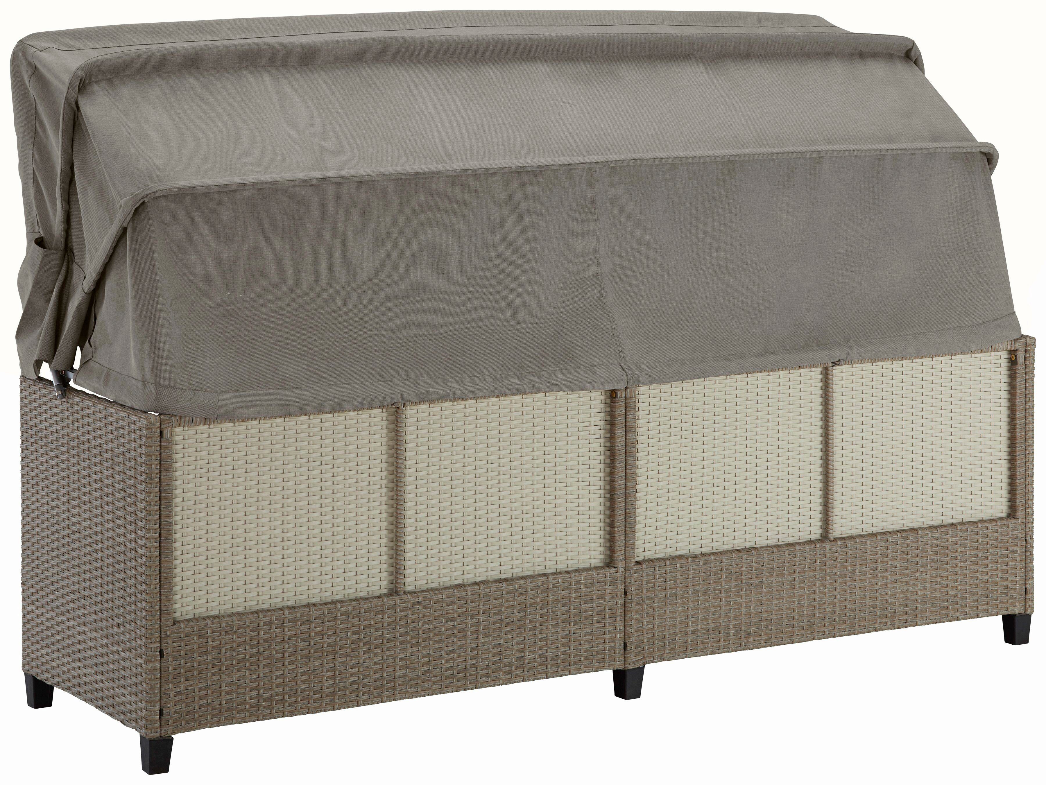 KONIFERA Loungesofa Alabama, BxTxH: 200x133x60 cm, Polyrattan, inkl. Auflage