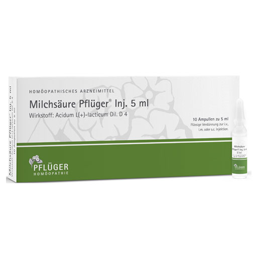 MILCHSÄURE Pflüger Injektionslösung 5 ml  10 St  Injektionslösung