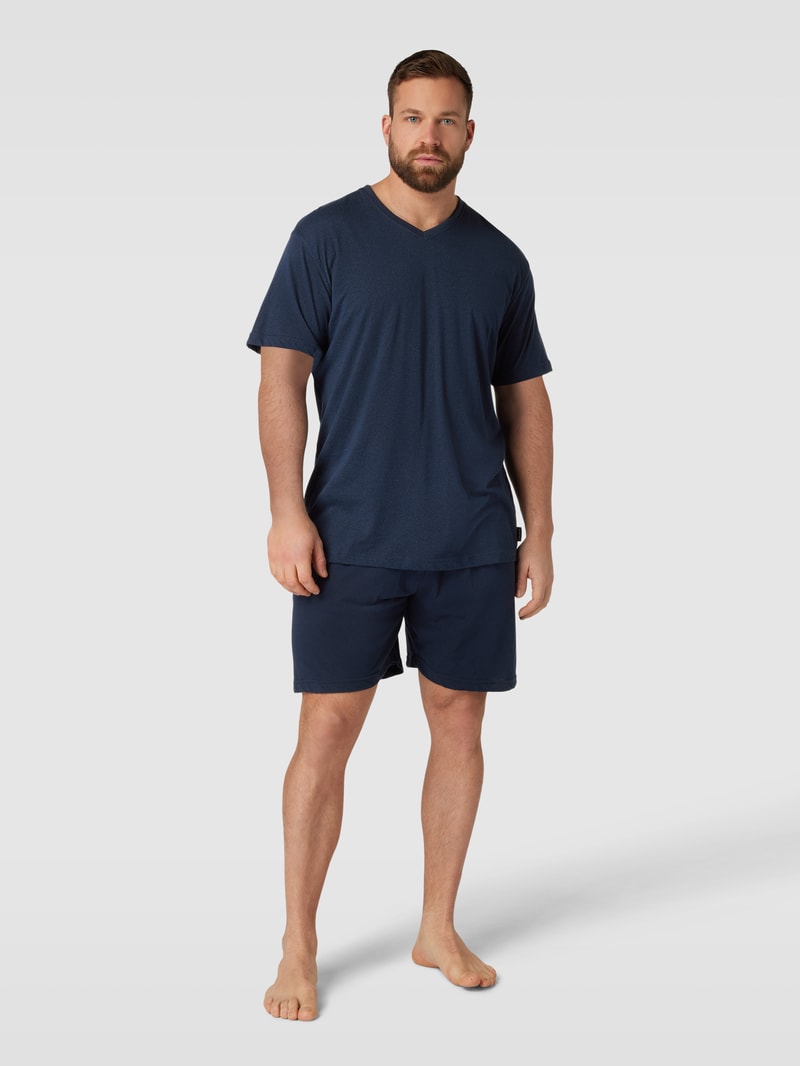 PLUS SIZE Pyjama mit Label-Detail in dunkelblau