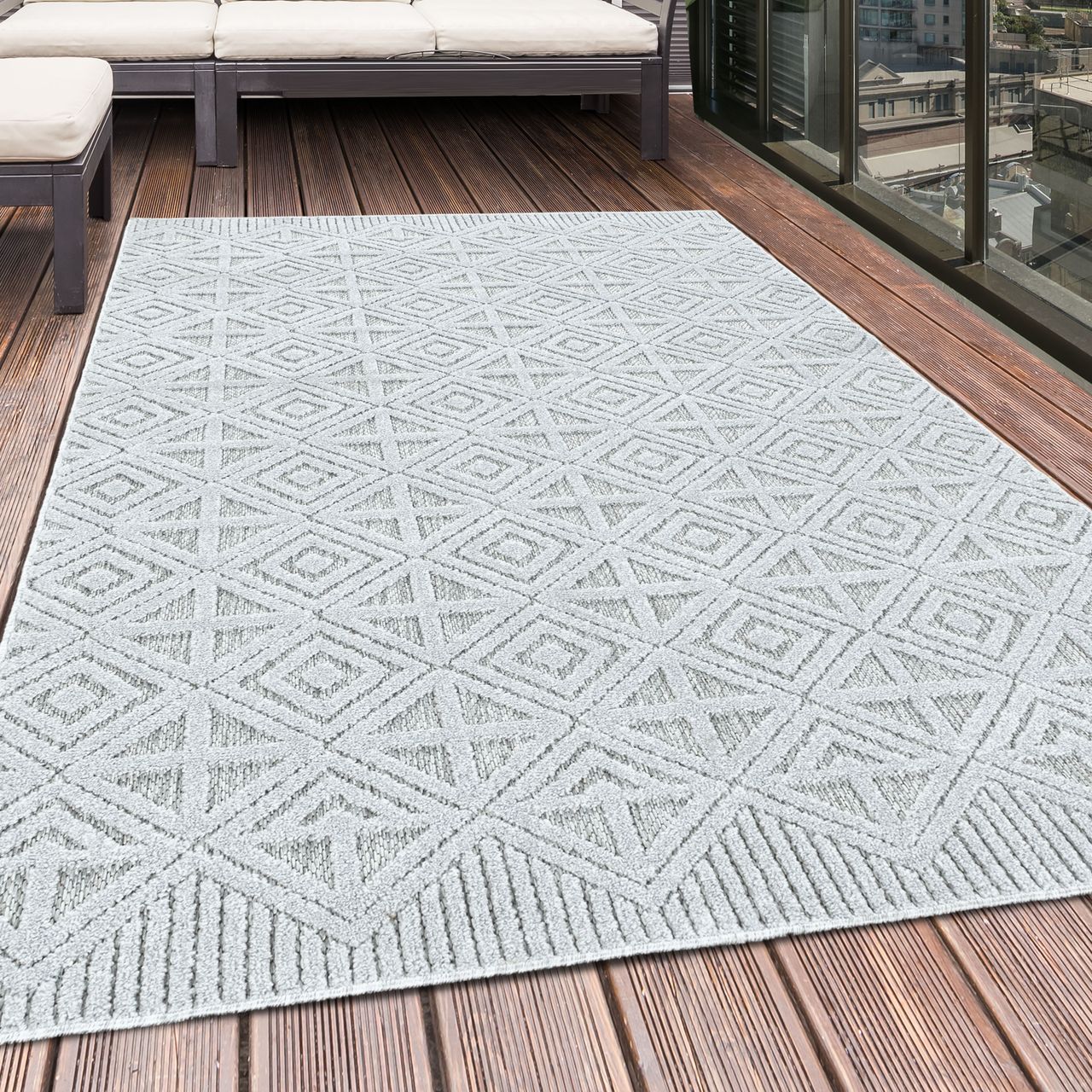 Ayyildiz Teppich, BAHAMA 5156, GREY, 80 x 250 cm