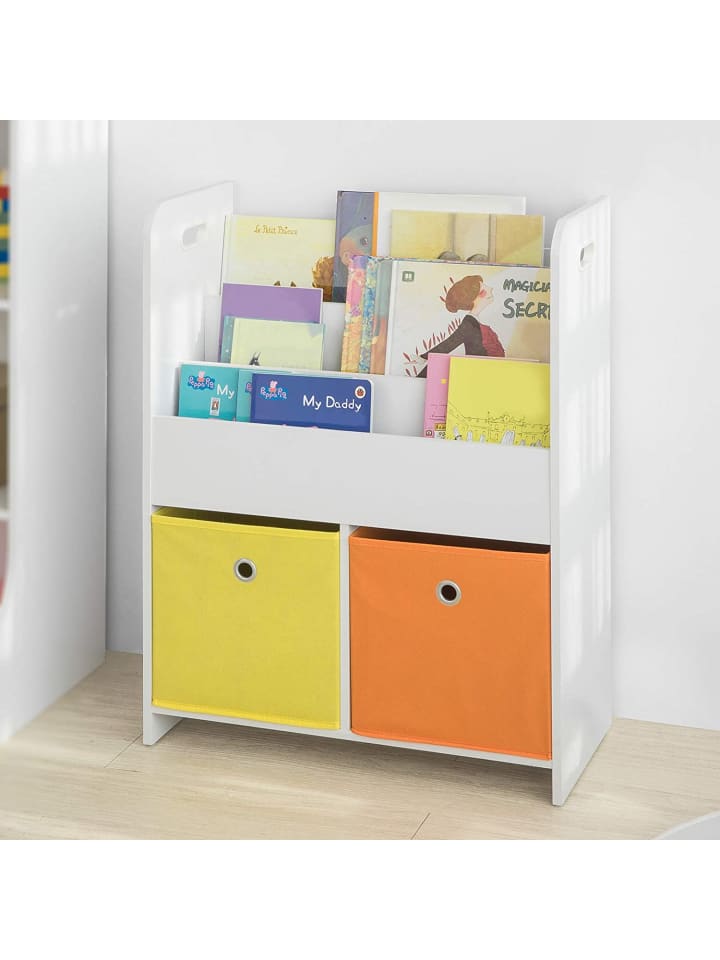 SoBuy Bücherregal in Weiß - (B)58 x (H)76 x (T)27cm günstig kaufen onesize
