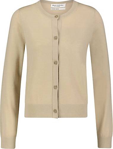 Marc O'Polo Damen Strickjacke CARDIGAN Feinstrick aus Wolle