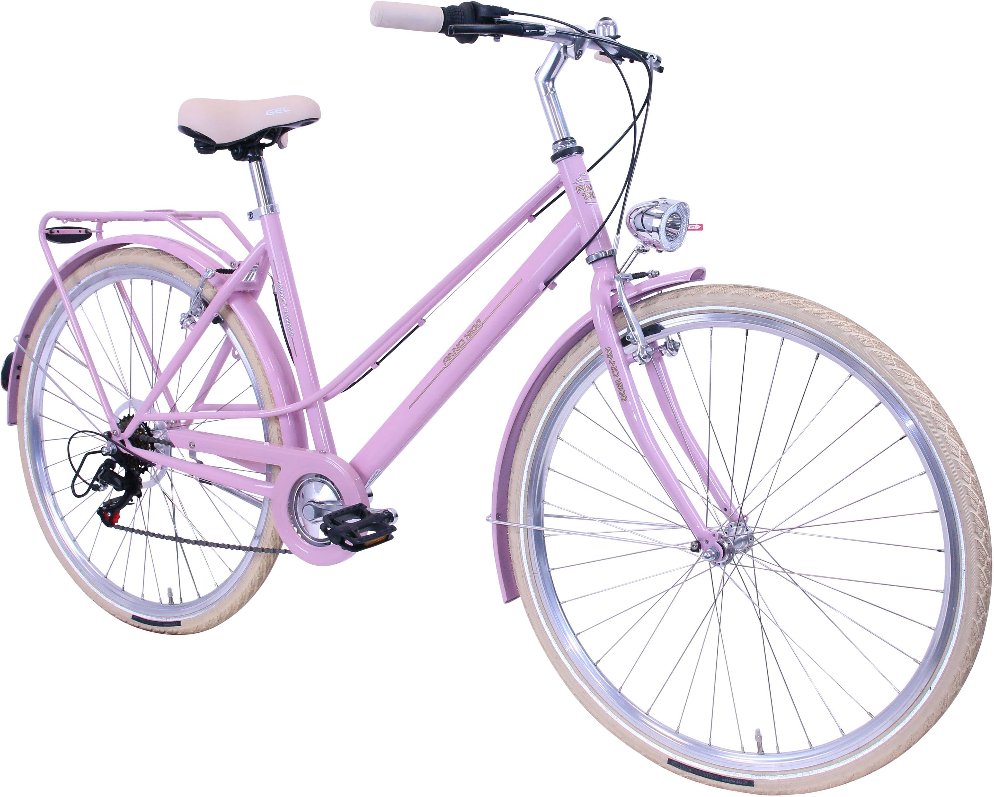 FASHION LINE Urbanbike, 6 Gang Shimano TOURNEY TY 300 Schaltwerk, Kettenschaltung