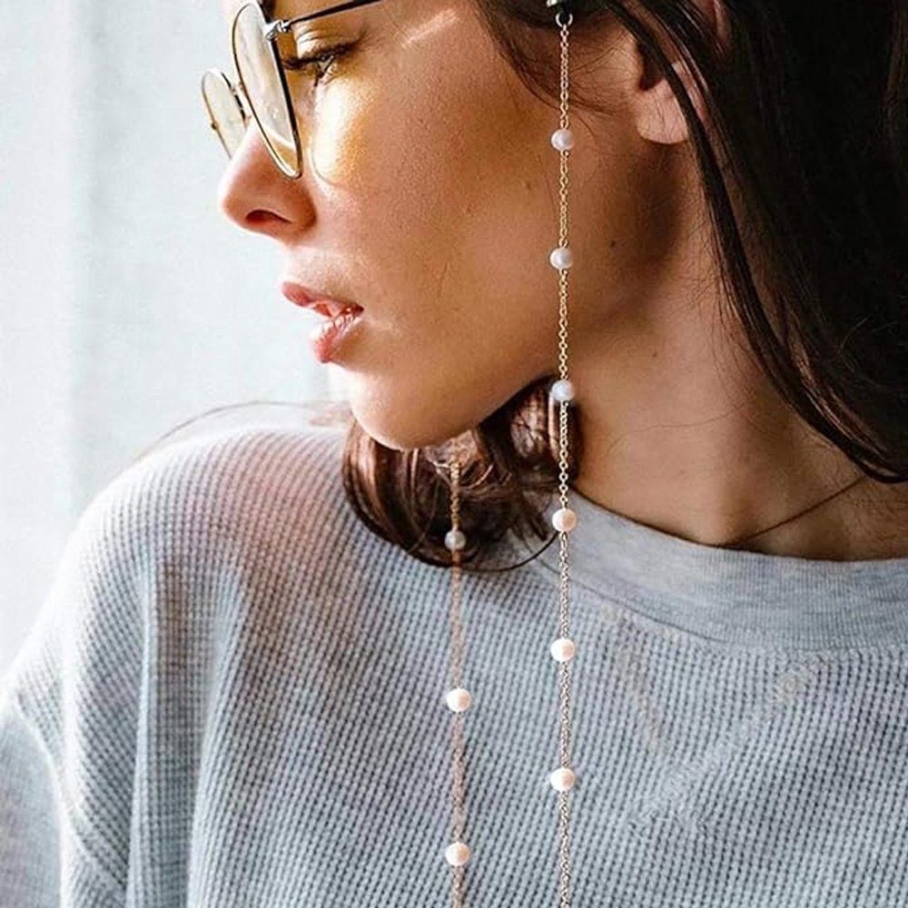 Tian Dee Brillenkette Einfache Perlen Sonnenbrillenkette Kette Brillenkette Brillen Zubehör
