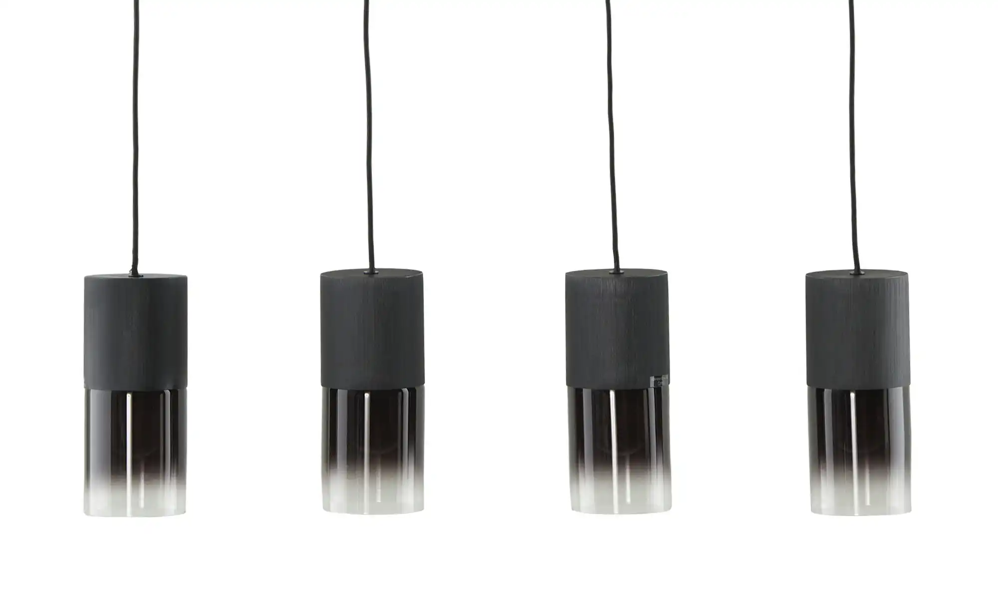 Trio Pendelleuchte, 4-flammig, Rauchglas schwarz