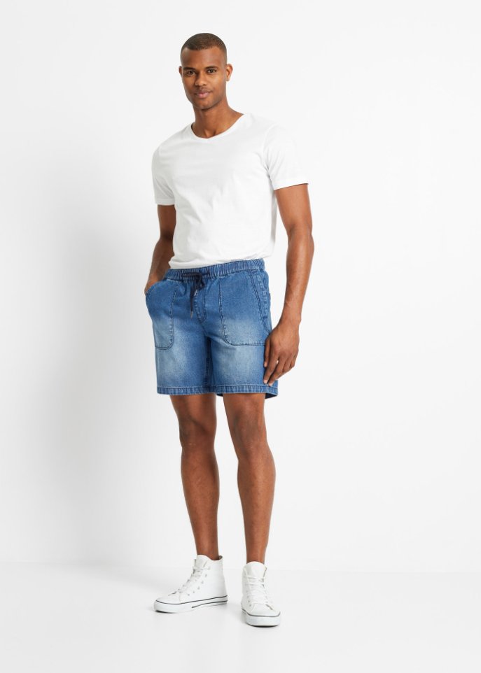 Schlupf-Jeans-Shorts, Loose Fit