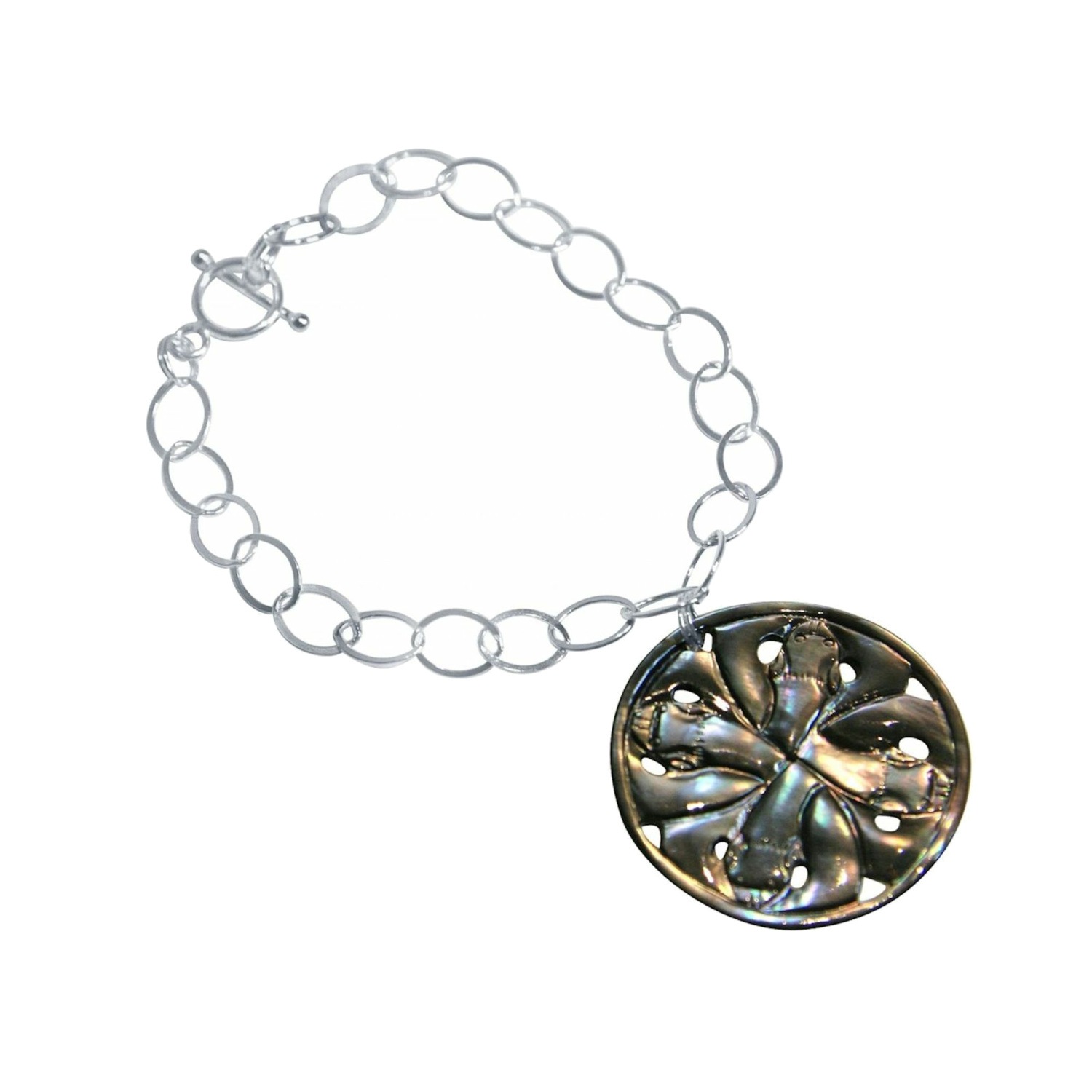 Armband 'Perlmutt Medaillon'