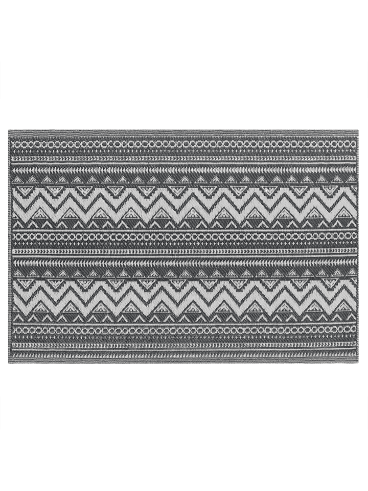 Beliani Outdoorteppich NAGPUR in Schwarz/Weiß - (W) 120 x (H) 0.5 x (L) 180 cm günstig kaufen onesize