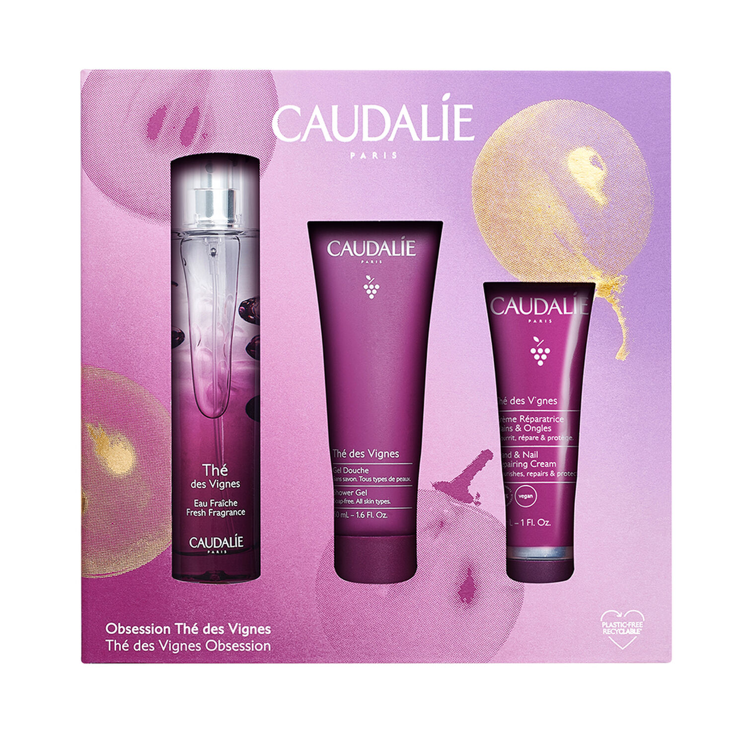 Caudalie Thé des Vignes Coffret Obsession Eau Fraîche 50 ml + 2 Produits