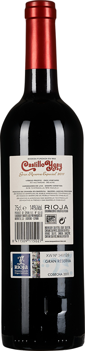 Marqués de Murrieta Castillo Ygay Rioja Gran Reserva Especial 2011