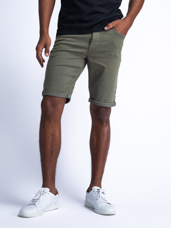 Petrol Industries Jackson Farbige Denim-Shorts Sungreet in Grün günstig kaufen