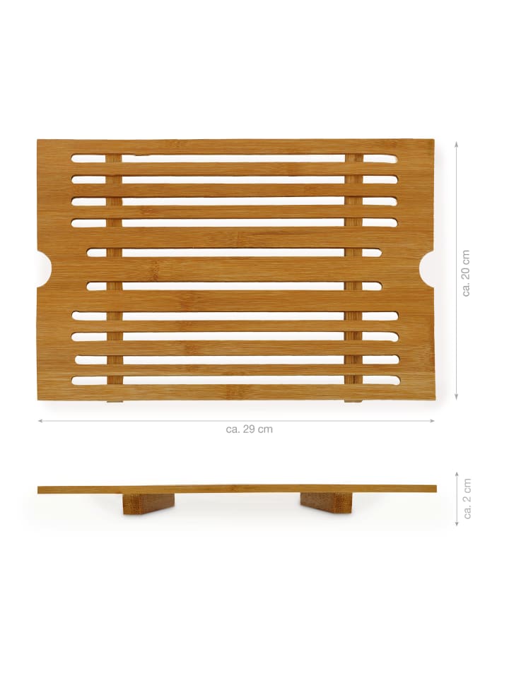 relaxdays Schneidebrett in Natur - (B)37 x (H)3 x (T)21,5 cm günstig kaufen onesize