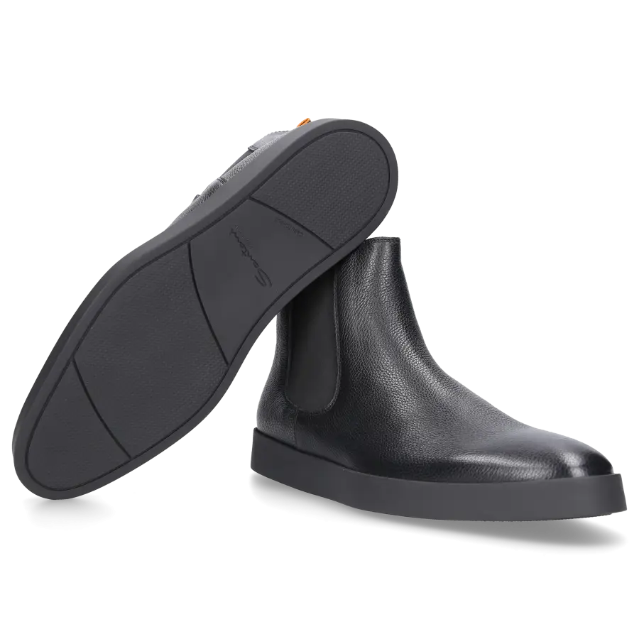 Santoni - Chelsea Boots 17833 Kalbsleder - schwarz