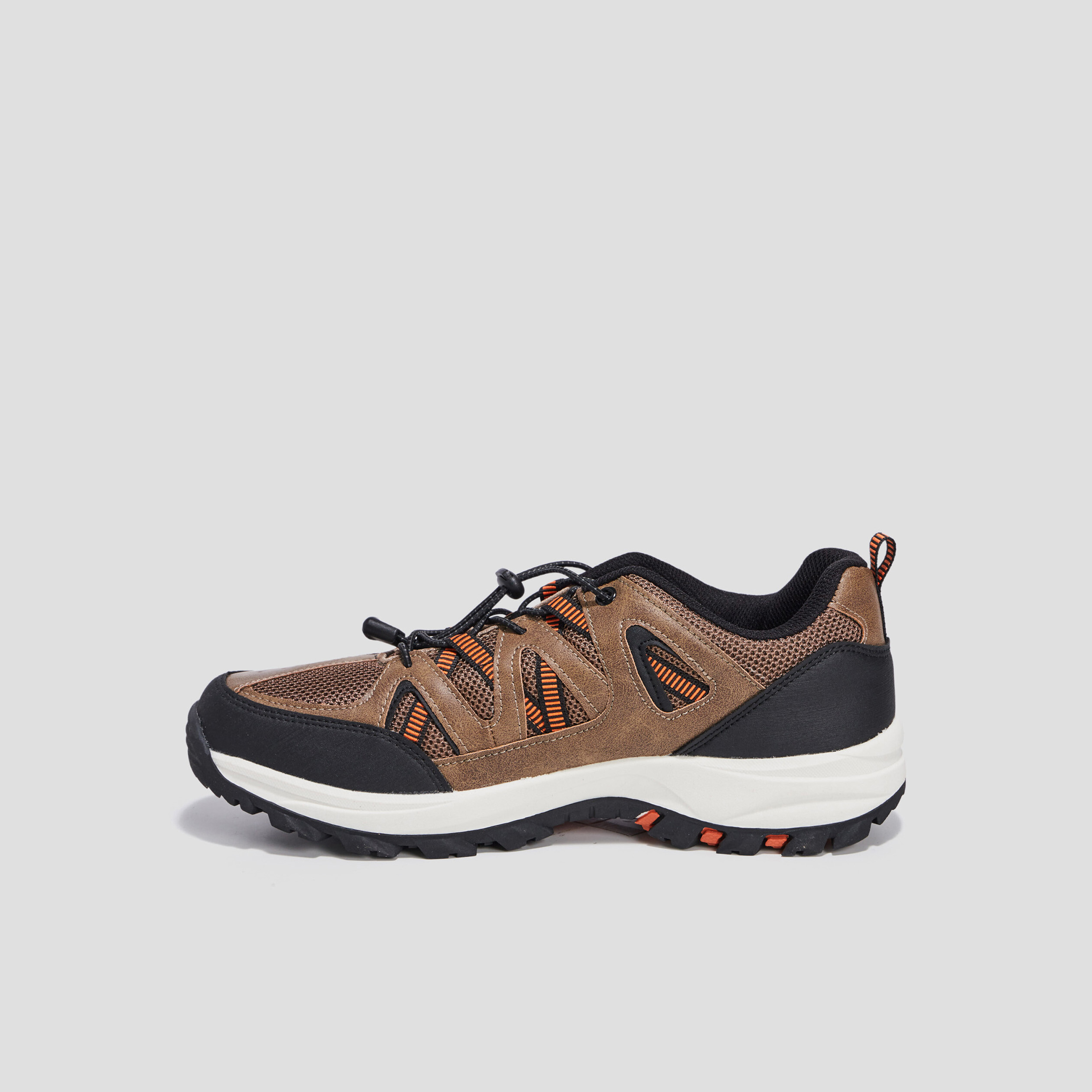 Baskets running à lacets marron homme | La Halle