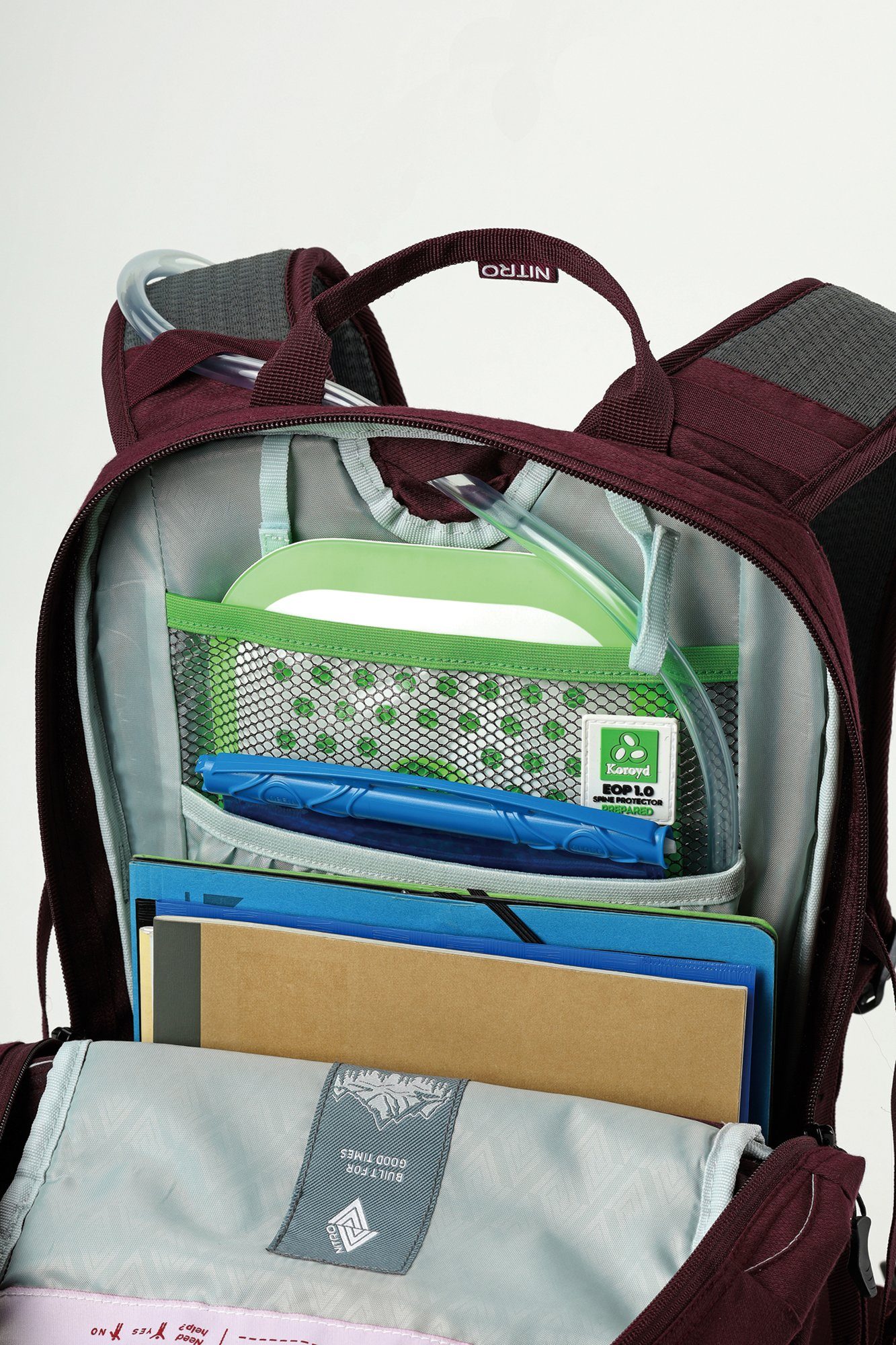 NITRO Trekkingrucksack Rover 14, Wine, speziell für den Wintersport konzipiert