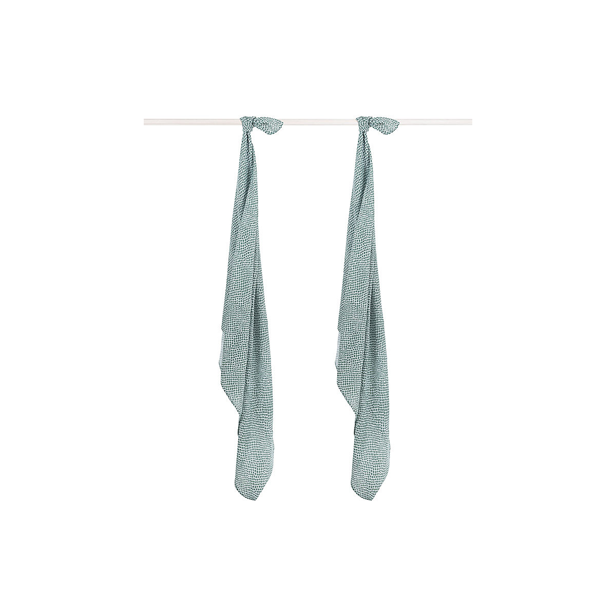 Mullwindeln groß, 115 x 115 cm, Snake ash green 2er Set